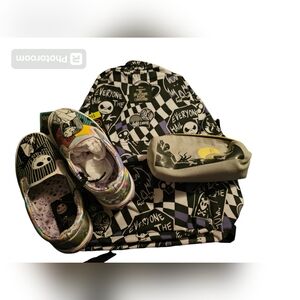 Shoes, bookbag, and pencil pouch